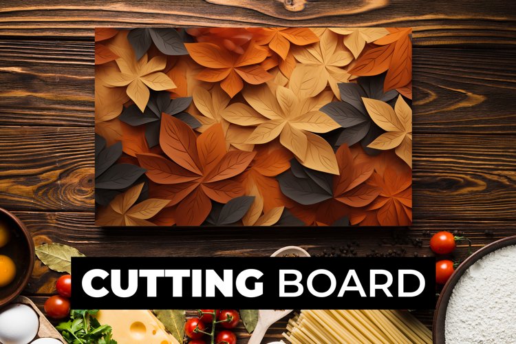 Autumn Leaves Cutting Board Sublimation example image 1