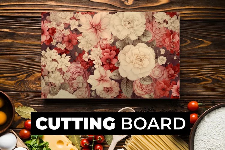 Vintage Flowers Cutting Board sublimation