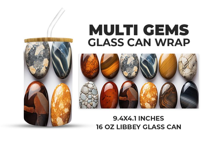 Multi Gems Glass Can Wrap example image 1