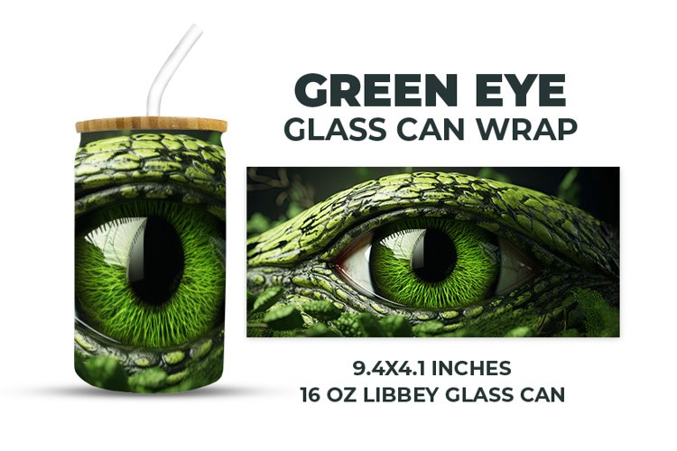 Green Eye Glass Can Wrap example image 1