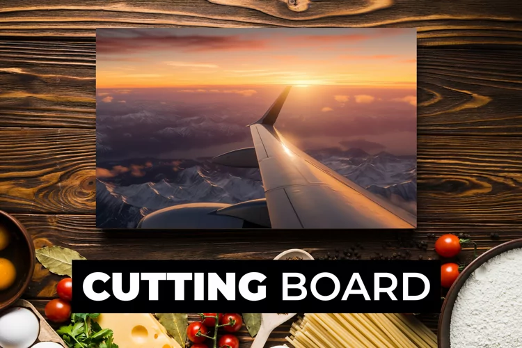 Sunrise Over The Plane Cutting Board Sublimation