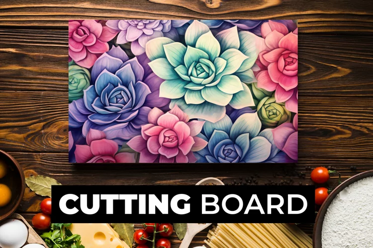 Colorful Flower Cutting Board Sublimation