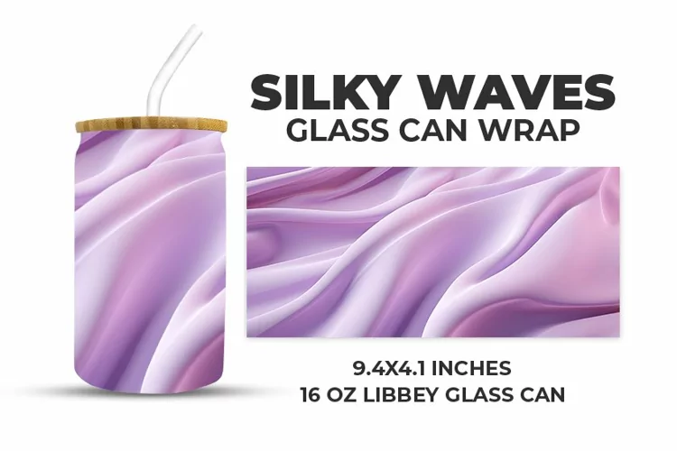Silky Waves Glass Can Wrap