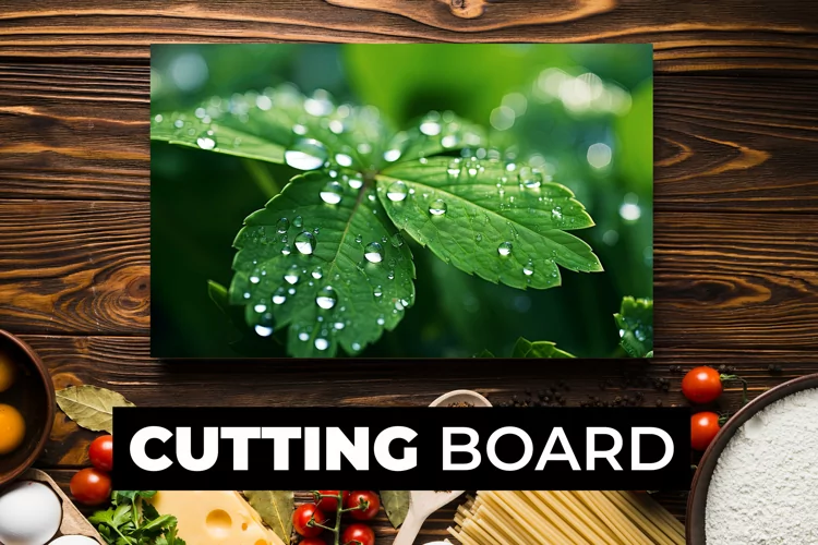 Green Leaf Cutting Board Sublimation