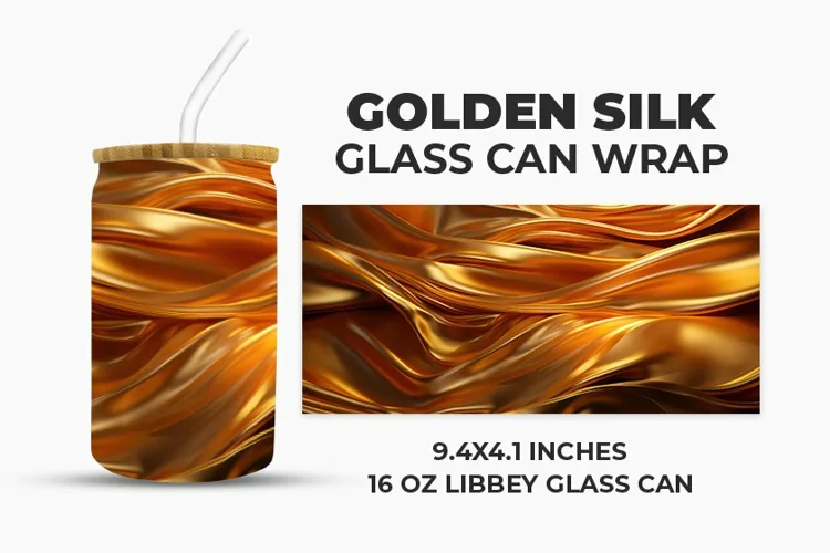 Golden Silk Glass Can Wrap