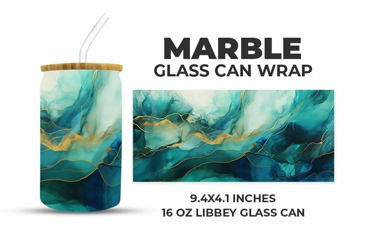 Marble Glass Can Wrap