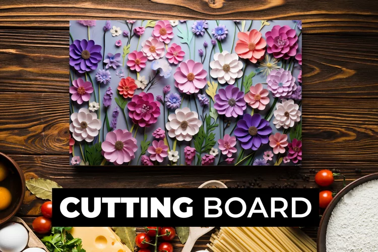 3D Floral Cutting Board Sublimation