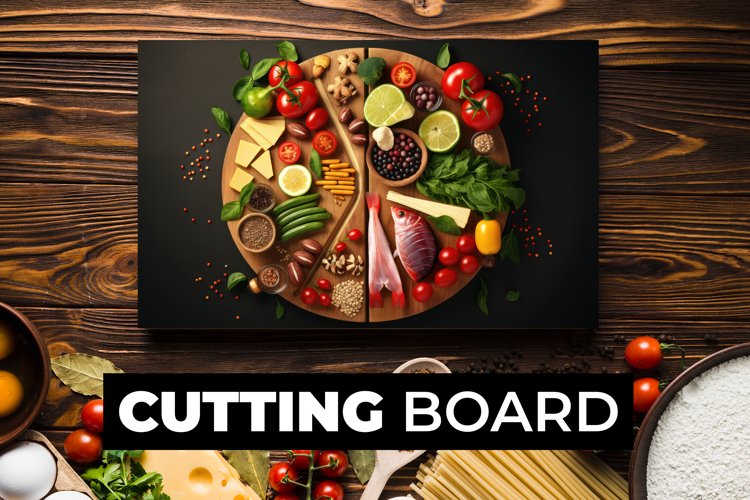 Variety Of Food Cutting Board sublimation example image 1
