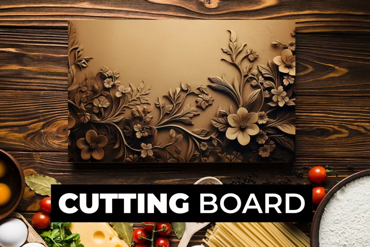 Wooden Flowers Cutting Board Sublimation