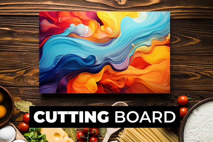 Colorful Fluid Cutting Board Sublimation