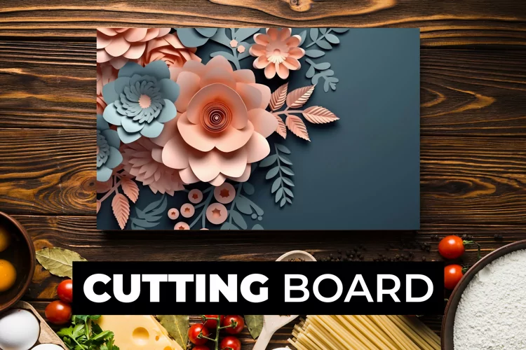 3D Flowers Cutting Board sublimation