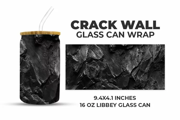 Crack Wall Glass Can Wrap