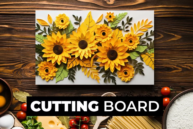 Sunflowers Cutting Board Sublimation