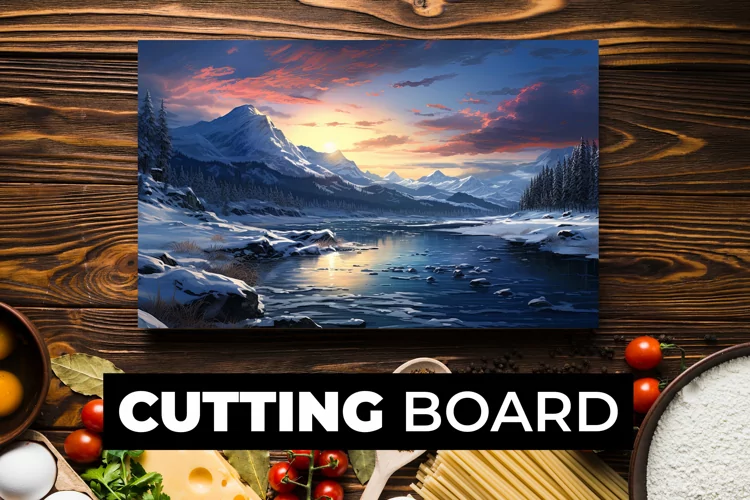 Mountain Cutting Board Sublimation