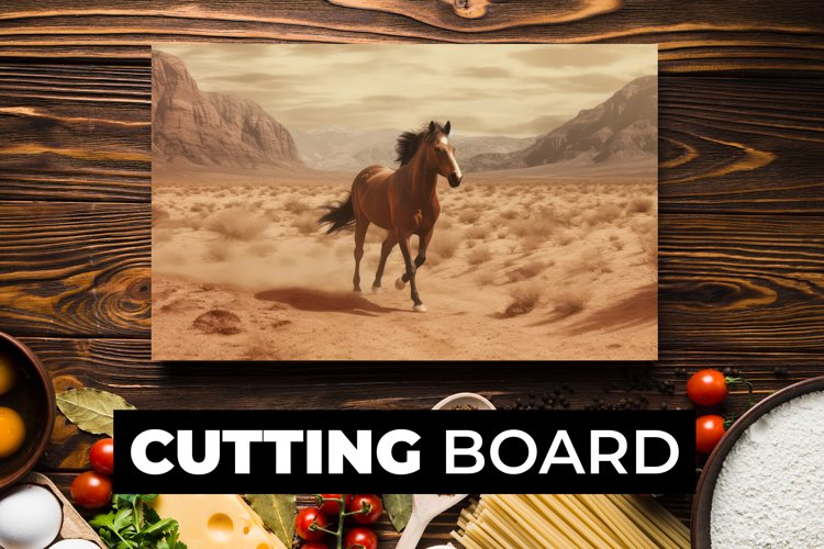 Horse Cutting Board sublimation example image 1