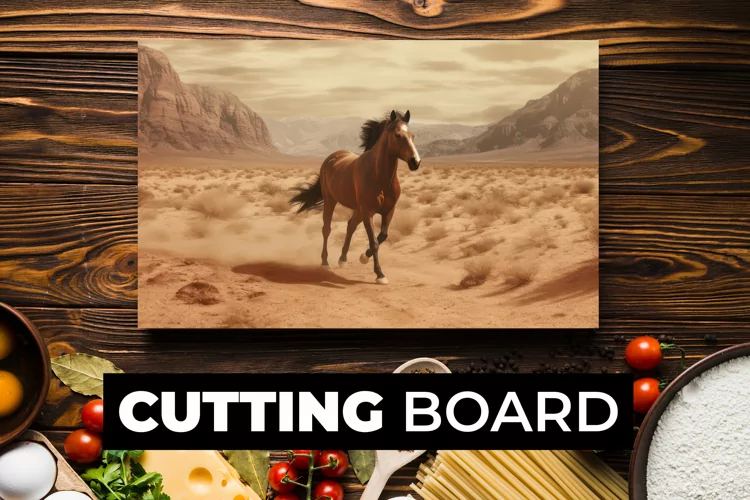 Horse Cutting Board sublimation