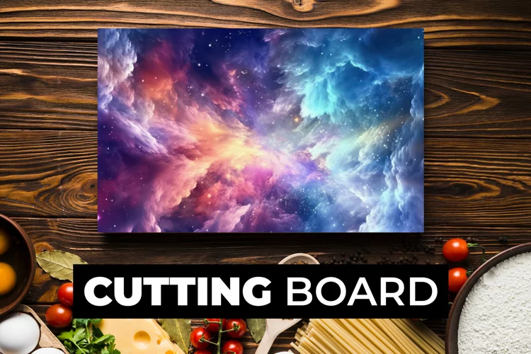 Colorful Galaxy Cutting Board sublimation