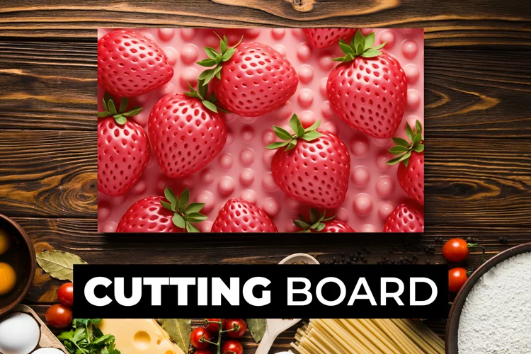 3D Strawberry Cutting Board Sublimation