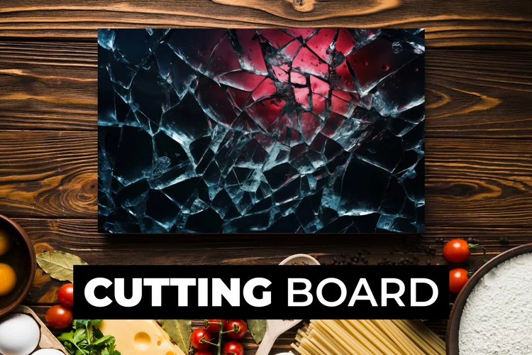 Broken Glass Cutting Board Sublimation