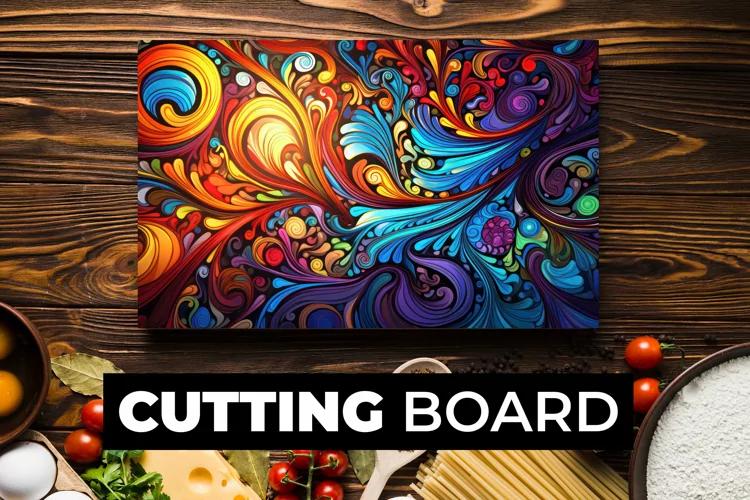 Colorful Floral Cutting Board Sublimation