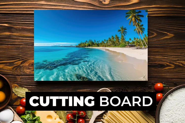 Beach Cutting Board sublimation