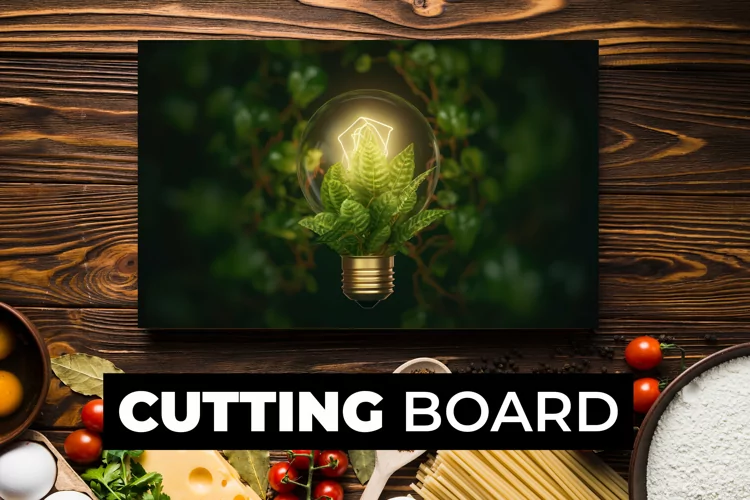 Bulb With Nature Cutting Board sublimation
