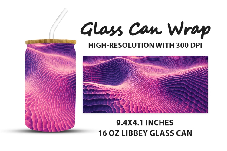Purple Abstract Glass Can Wrap example image 1
