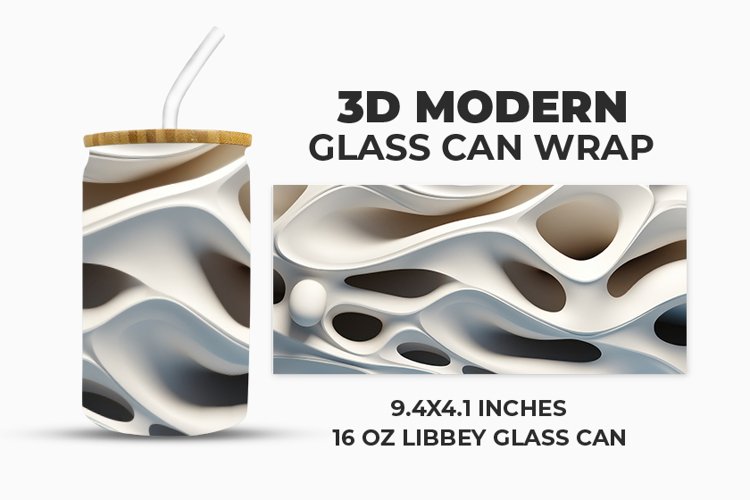 3D Modern Glass Can Wrap example image 1