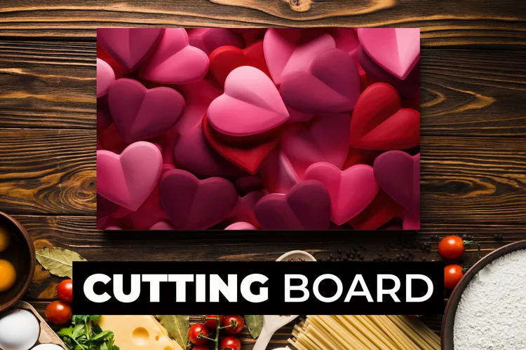 3D Heart Cutting Board Sublimation