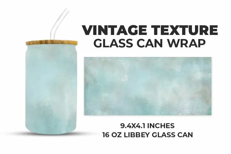 Vintage Texture Glass Can Wrap