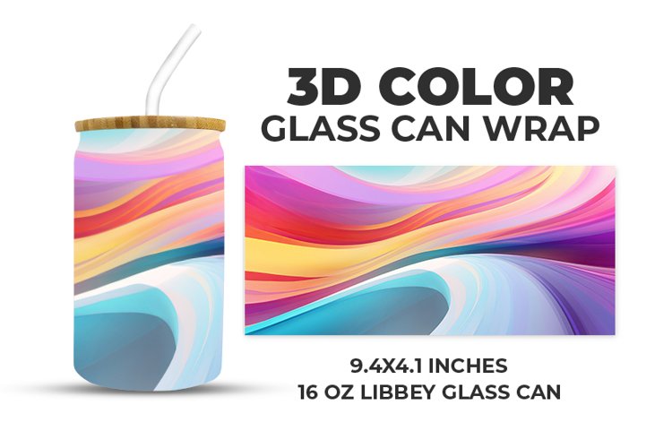3D Color Glass Can Wrap example image 1