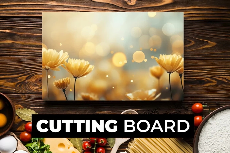 Yellow Floral Cutting Board Sublimation