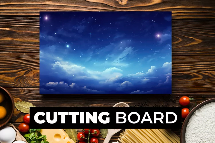 Blue Sky Cutting Board Sublimation