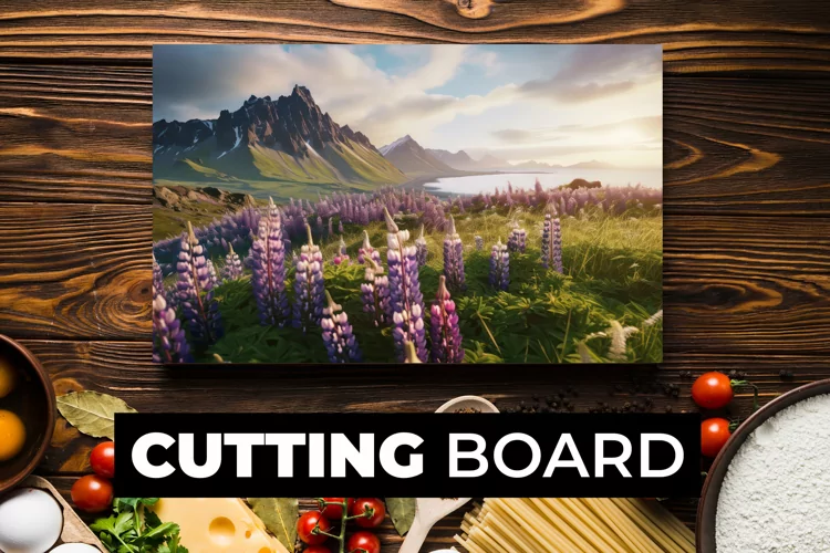 Landscape Cutting Board sublimation