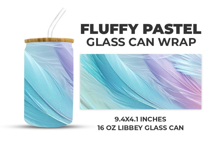 Fluffy Pastel Glass Can Wrap example image 1