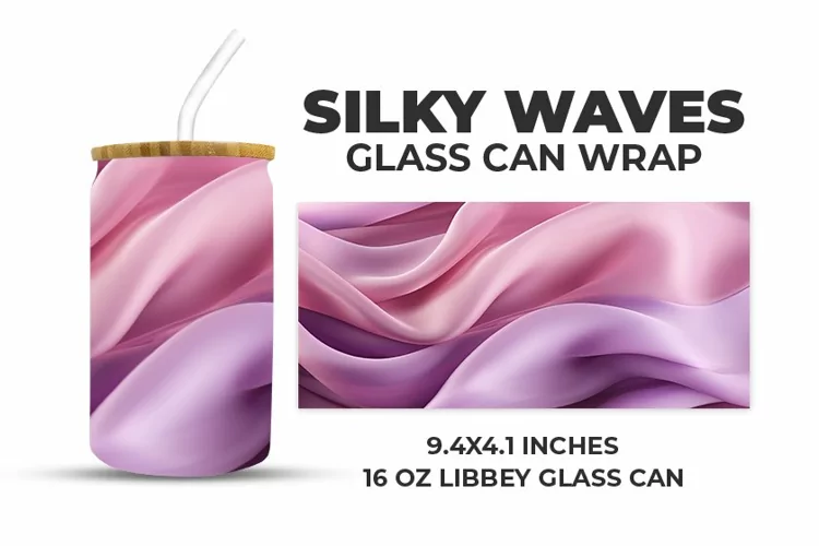 Silky Waves Glass Can Wrap