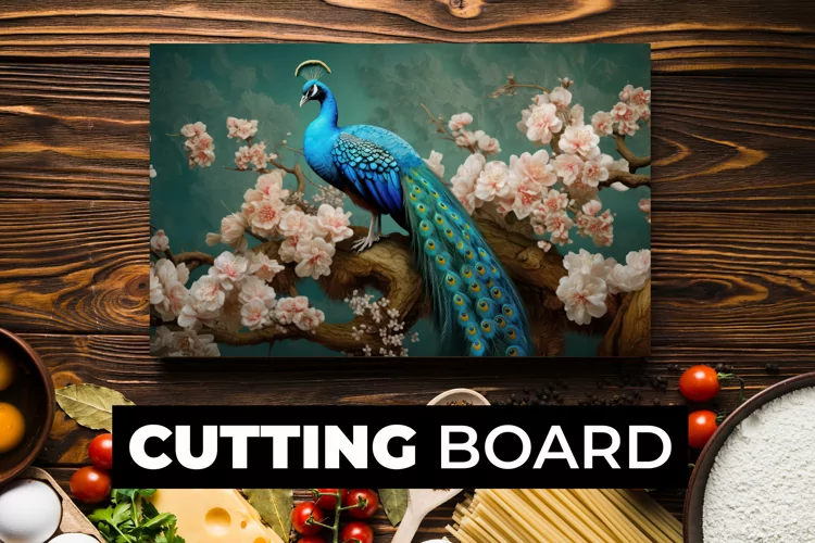 3D Peacock Cutting Board Sublimation