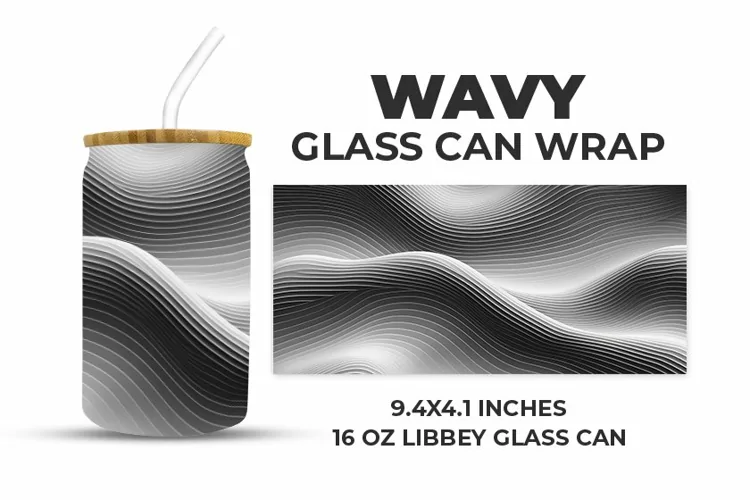 Wavy Glass Can Wrap