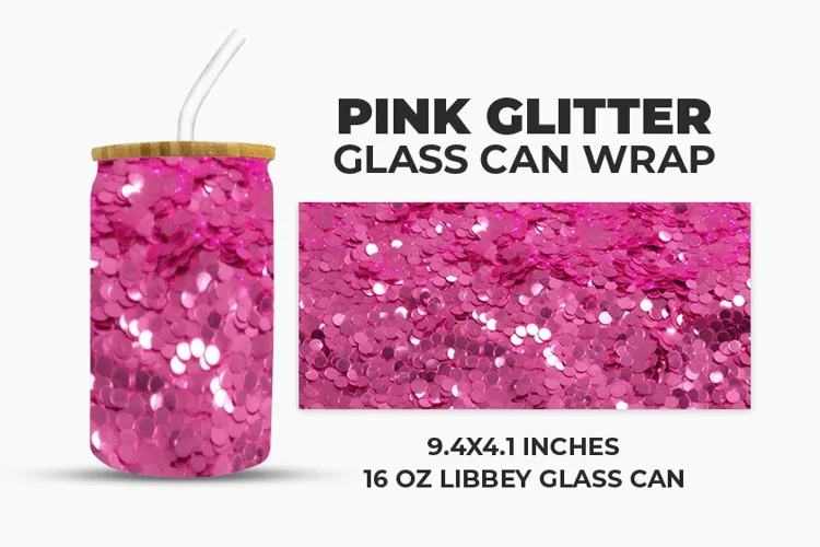Shiny Glitter Glass Can Wrap