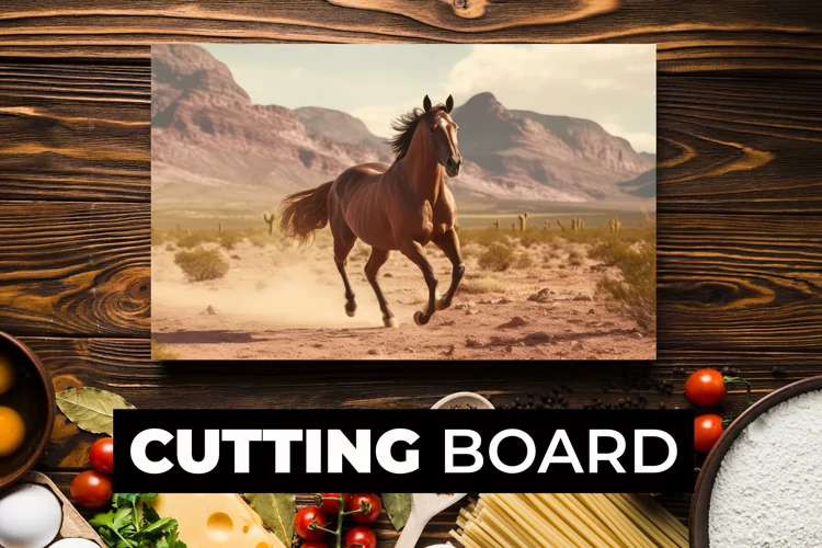Horse Cutting Board sublimation