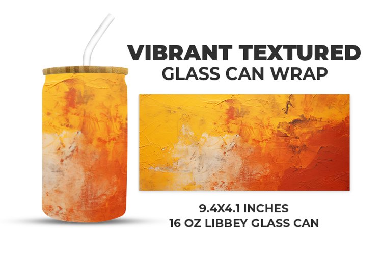 Vibrant Textured Glass Can Wrap example image 1