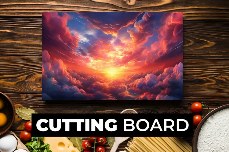 Colorful Sky Cutting Board sublimation