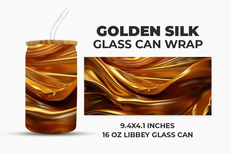Golden Silk Glass Can Wrap