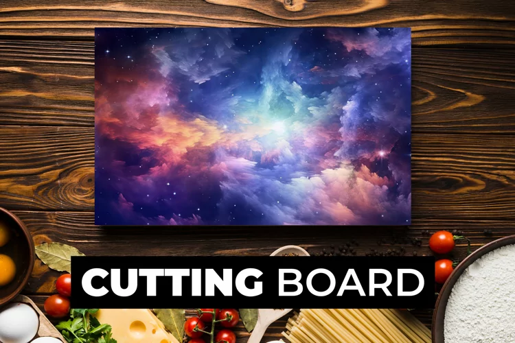 Colorful Galaxy Cutting Board sublimation