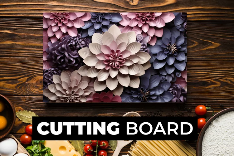 3D Flowers Cutting Board Sublimation