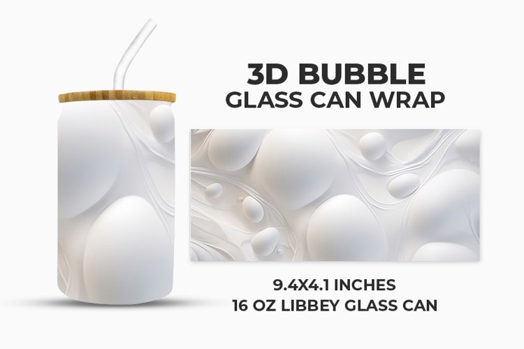 3D Bubble Glass Can Wrap example image 1