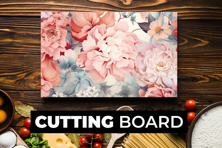 Flowers Cutting Board sublimation