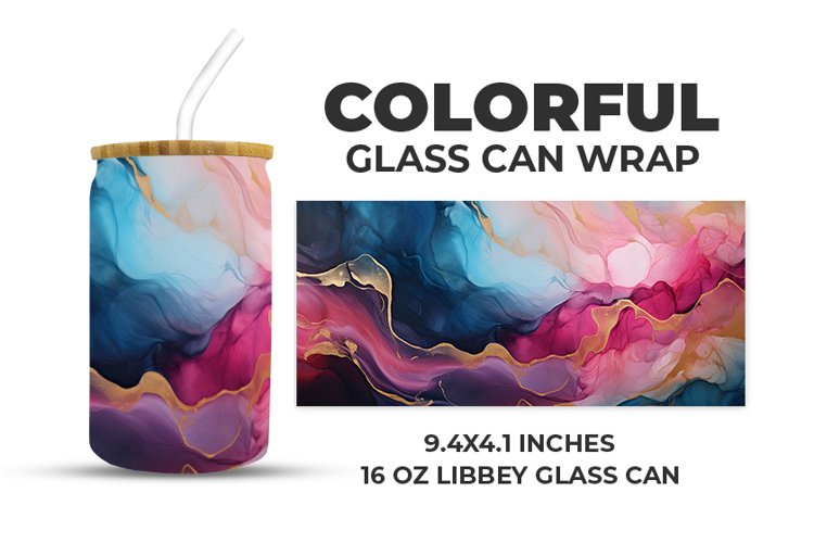 Colorful Glass Can Wrap example image 1