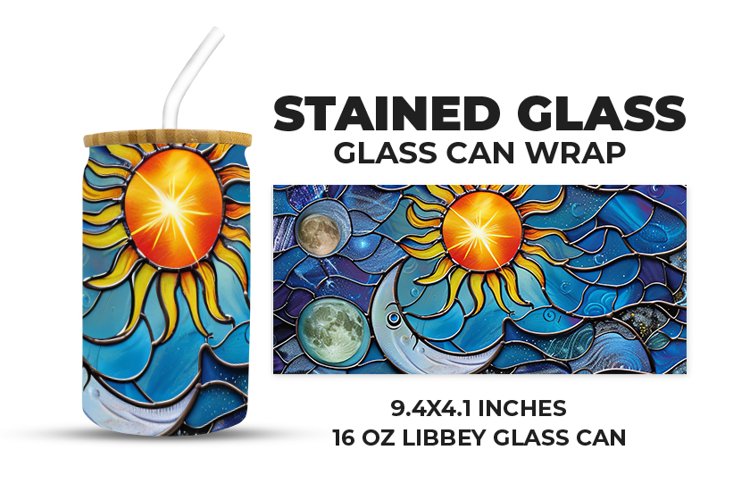 Stained Glass Glass Can Wrap