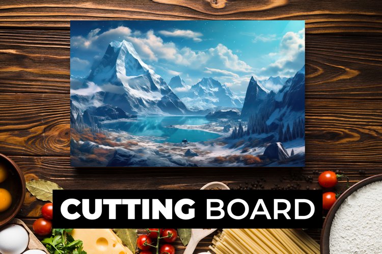 Mountains Cutting Board sublimation